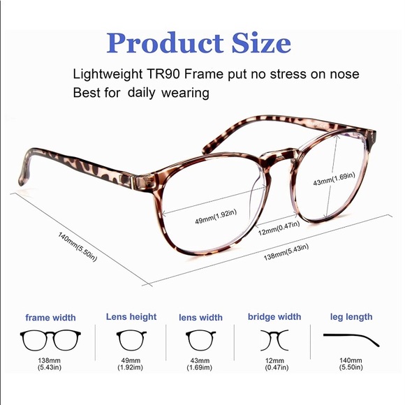 NIB Blue Light Blocking Glasses - Picture 8 of 8